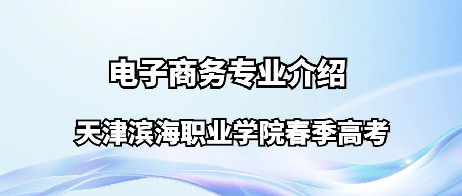 天津滨海职业学院春季高考电子商务专业介绍