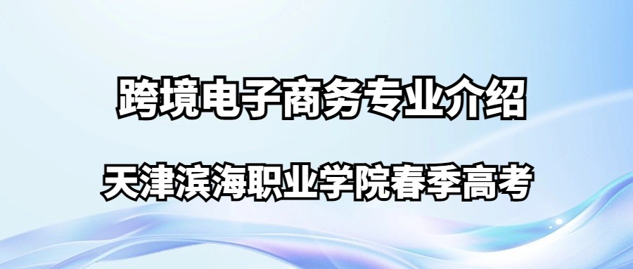 天津滨海职业学院春季高考跨境电子商务专业介绍